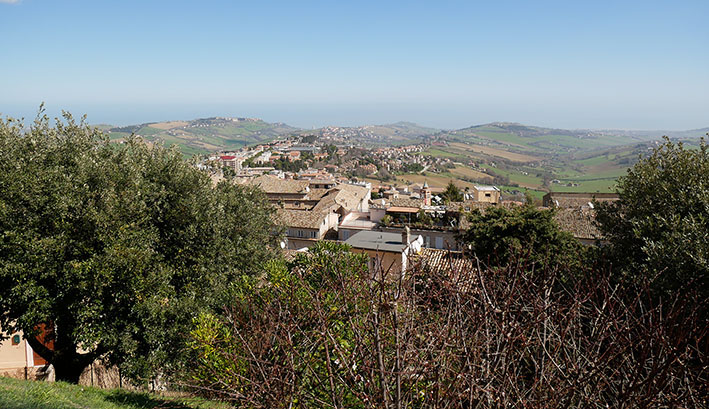 Fermo - Vista dal Girfalco verso il mare